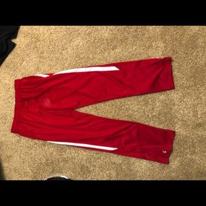 Red basketball sweatpants - like new!